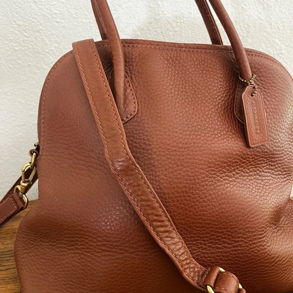 Vintage Coach Sonoma Satchel Brown Leather Shoulder Crossbody Bag - Picture 4 of 15